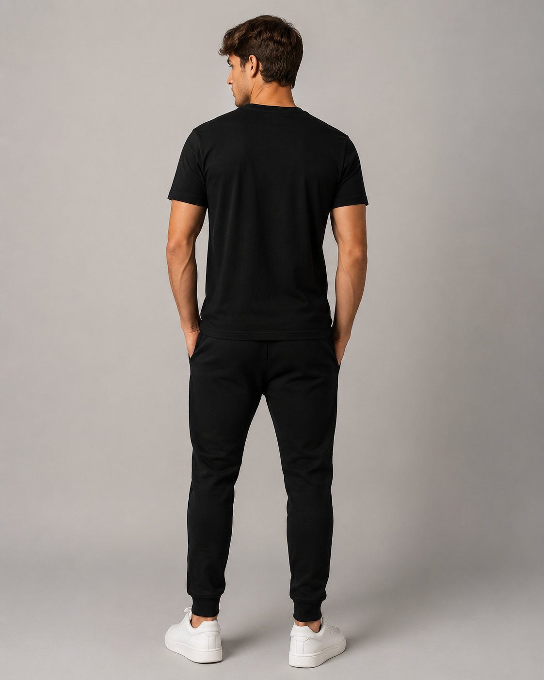 Men’s Levels Signature Embroidered Casual Tee – Black