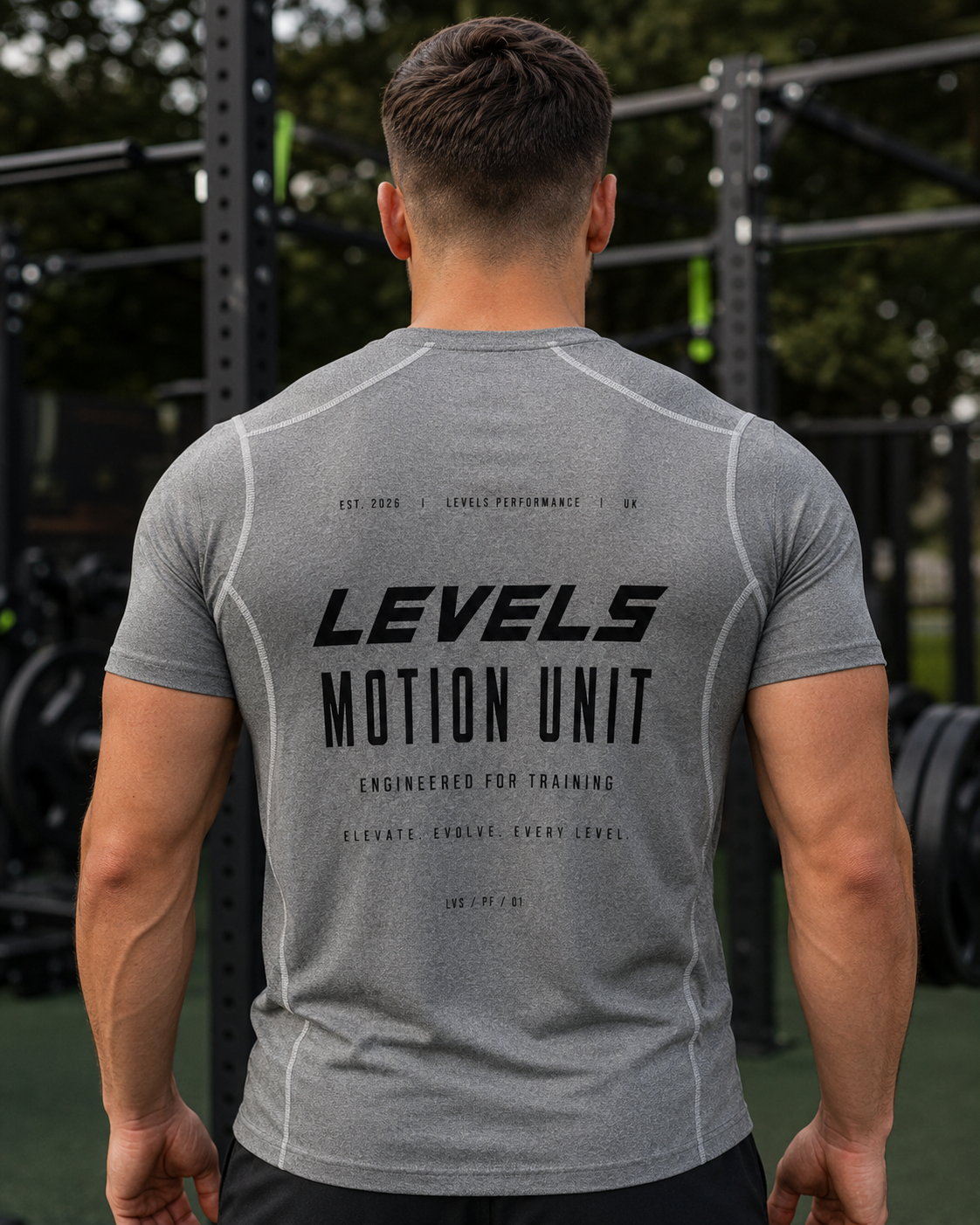 MotionForm Performance T-Shirt - White - Grey - Blue