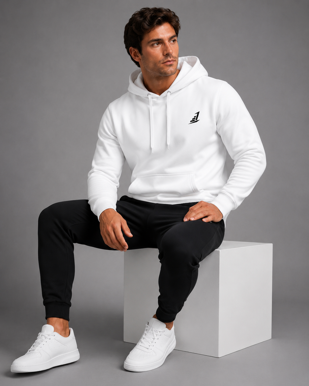 Men's Signature White Hoodie