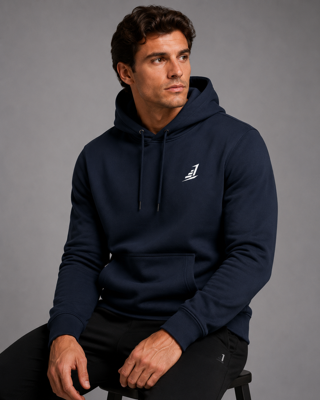 Men's Levels Signature Navy Blue Hoodie