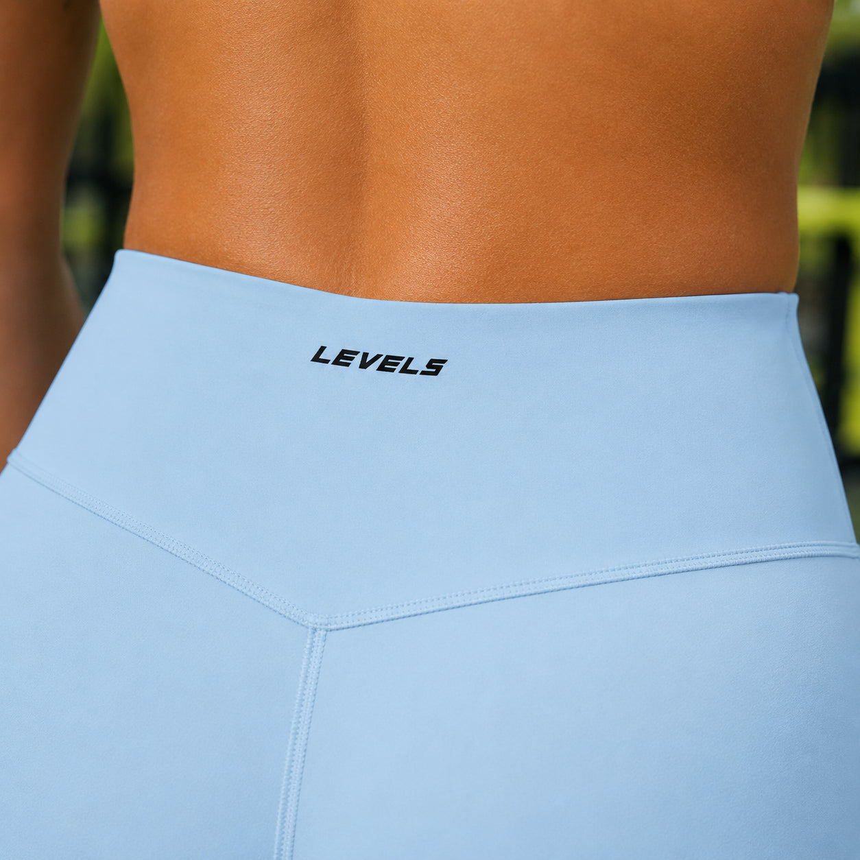 Women’s High-Rise Yoga Shorts – Baby Blue