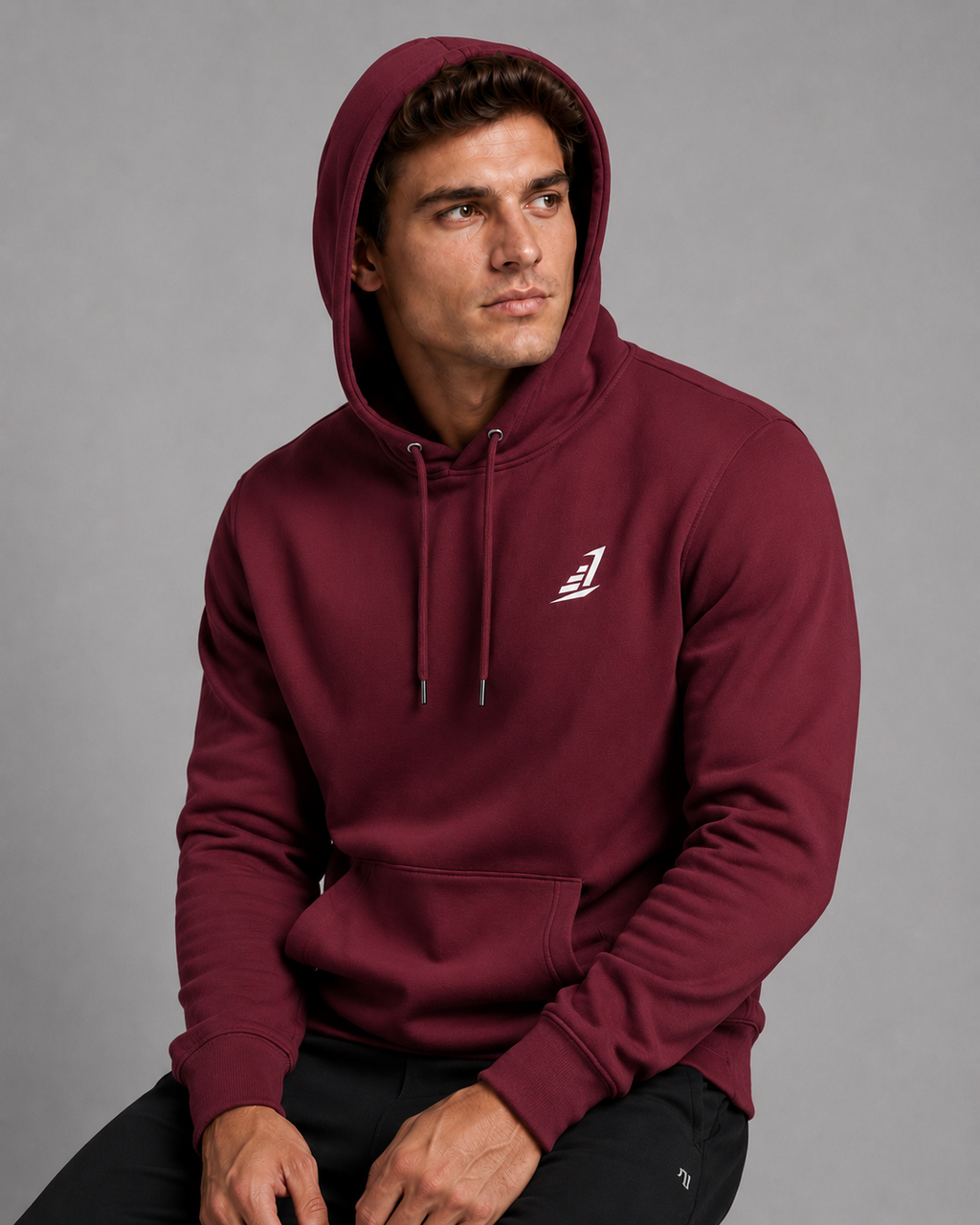 Men's Levels Signature Maroon Hoodie