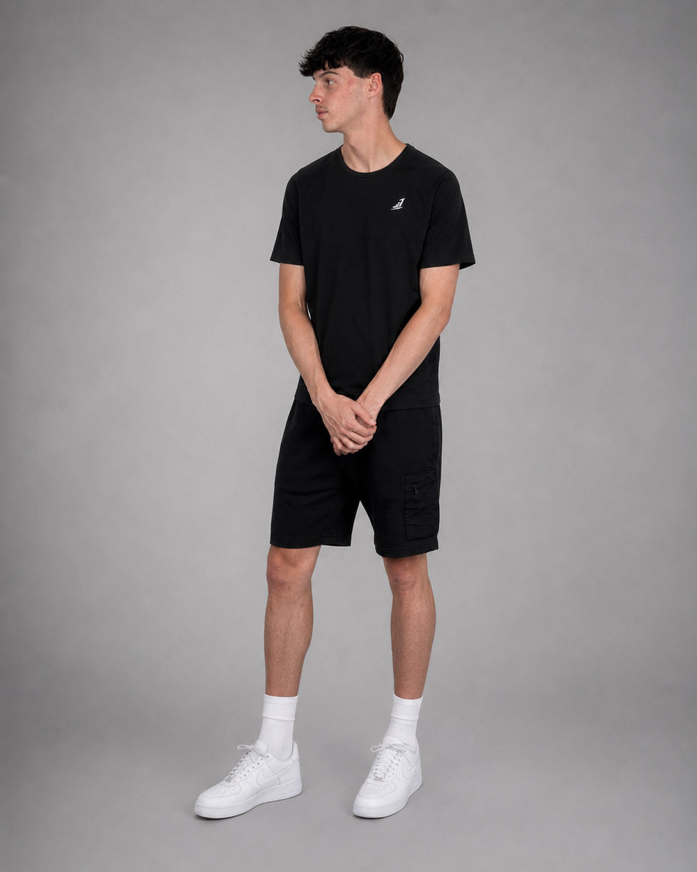 Men’s Levels Signature Embroidered Casual Tee – Black