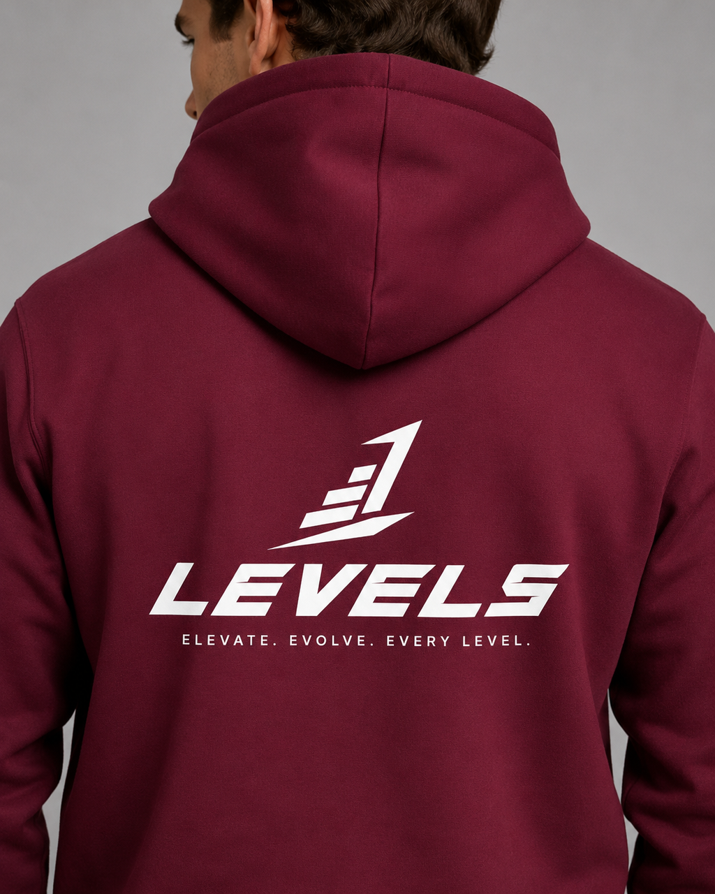 Men's Levels Signature Maroon Hoodie