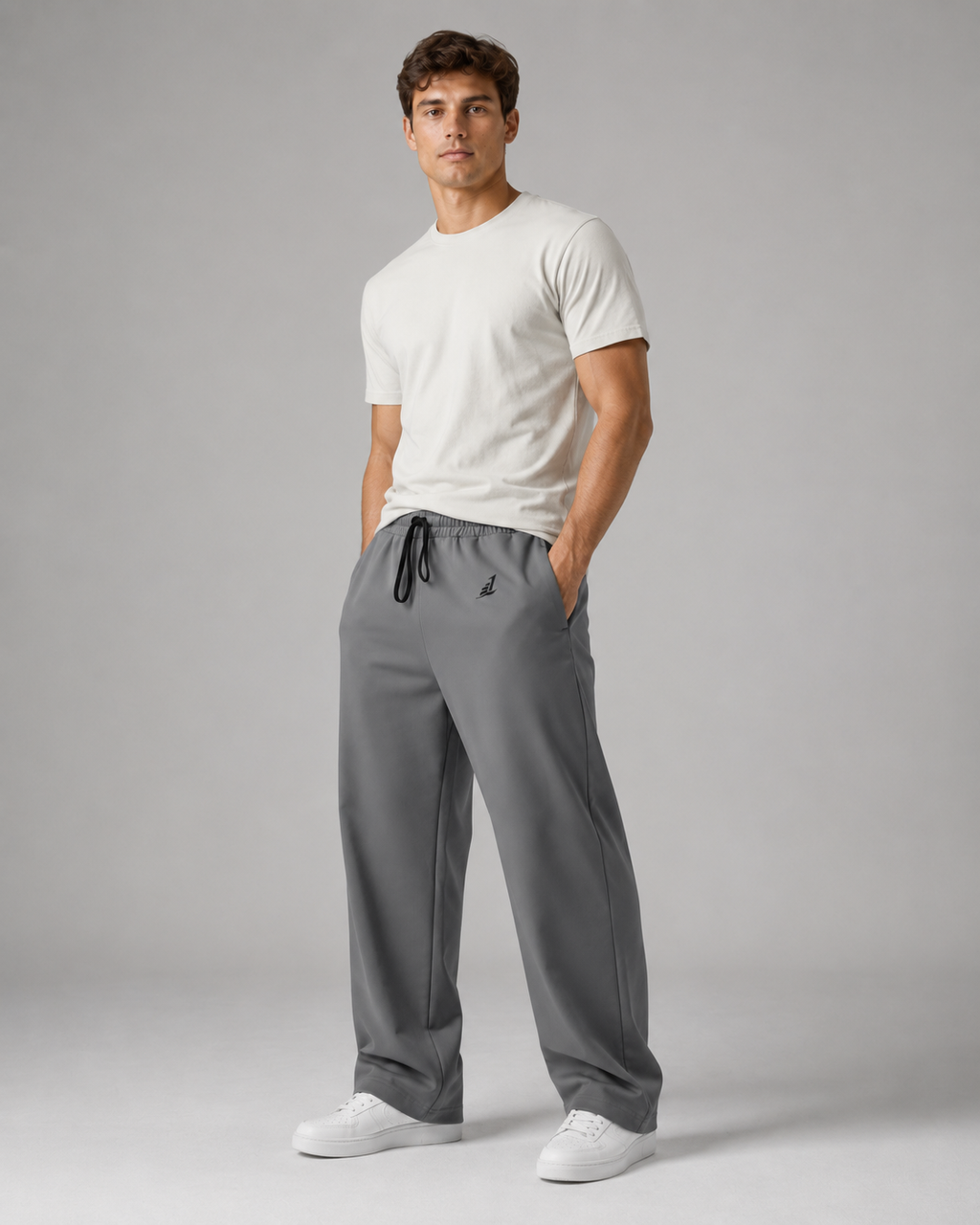 Men's Dark grey B.L Wide legged
