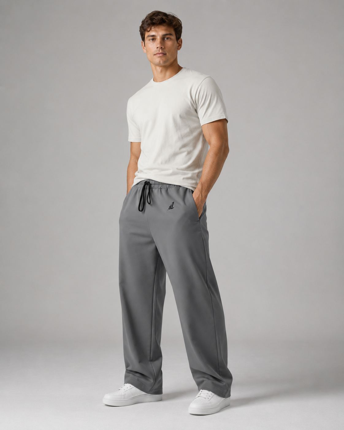 Men's Dark grey B.L Wide legged