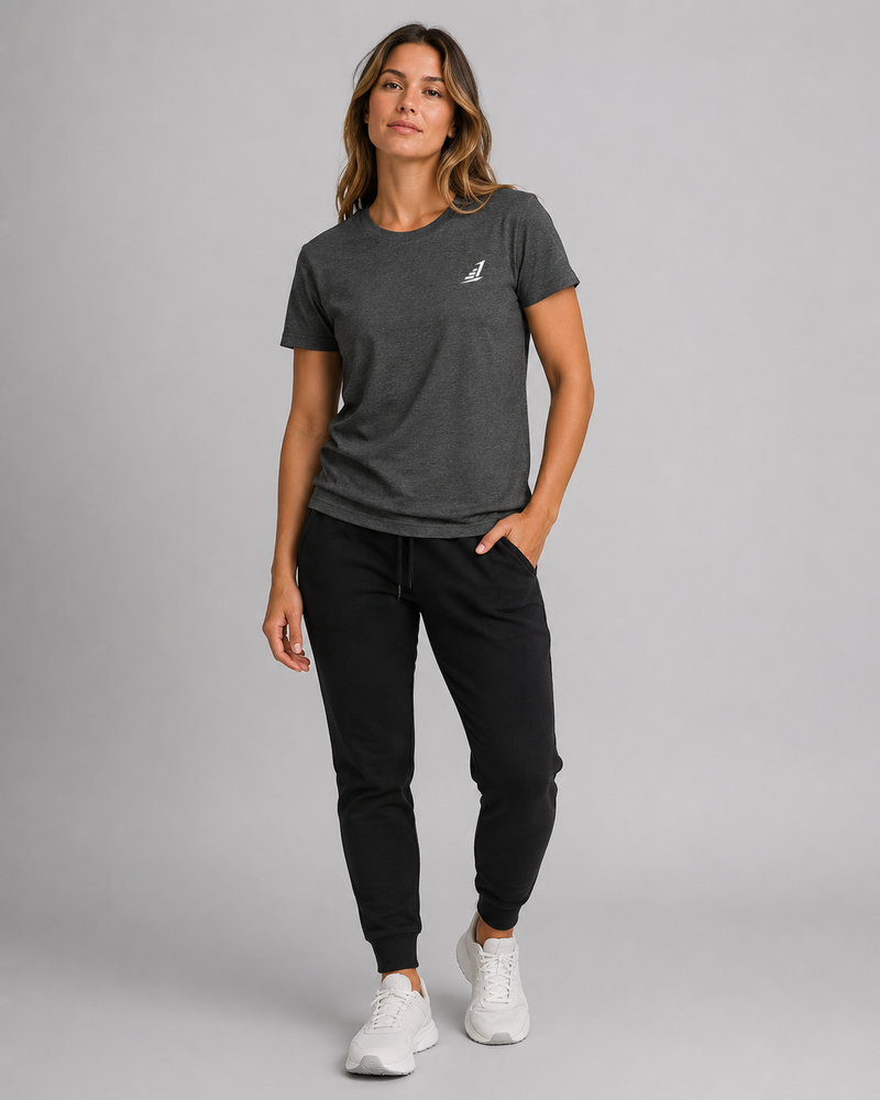 Women’s Levels Signature Embroidered Casual Tee – Grey