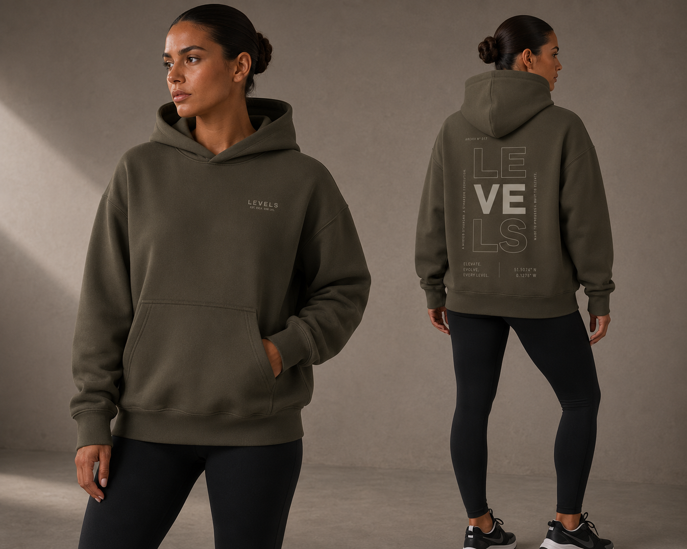 Typographic Archive Fleeced Hoodie