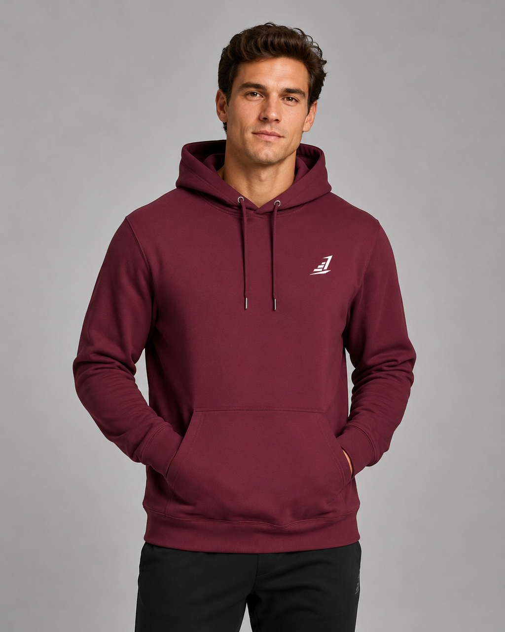 Men's Levels Signature Maroon Hoodie
