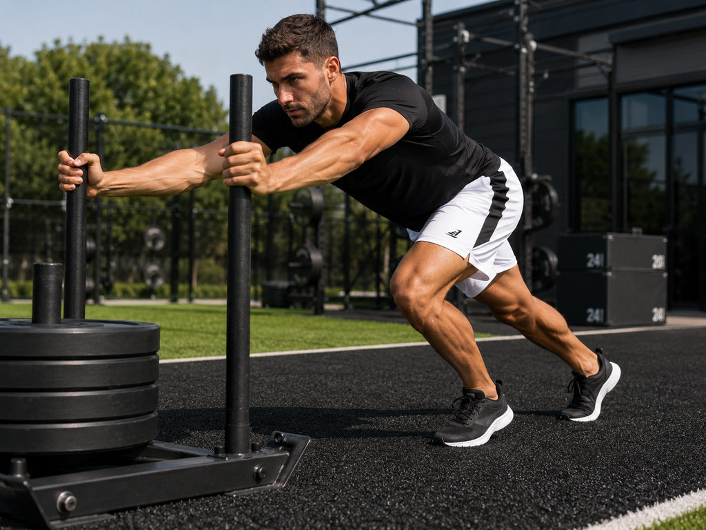 MotionFlex Drawstring Training Shorts