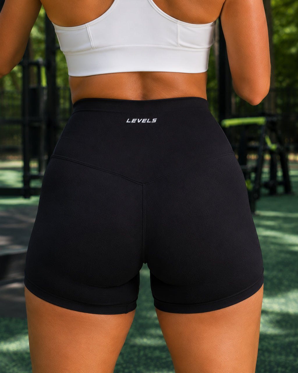 Women’s High-Rise Yoga Shorts – Black