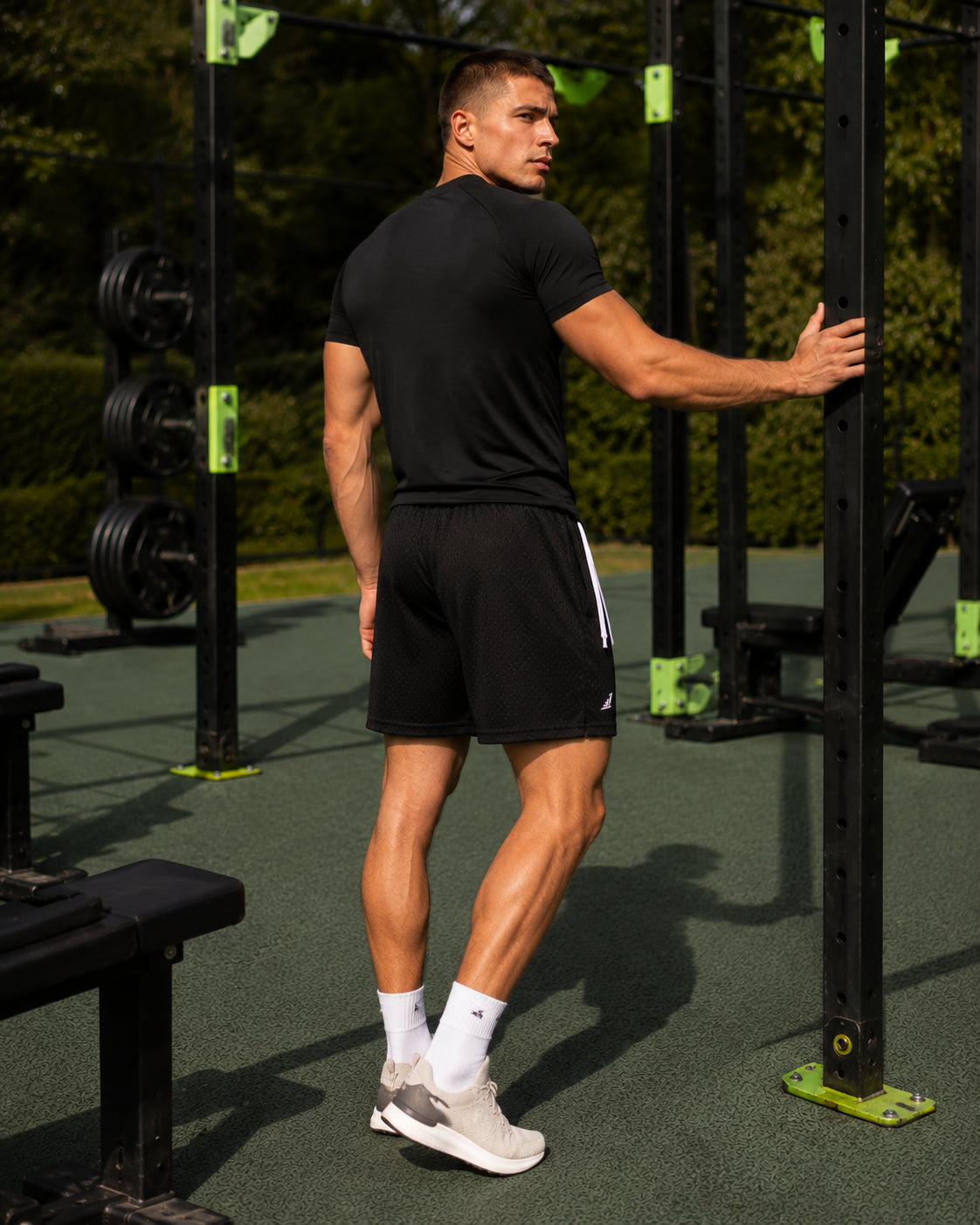 Men's Mesh Training Shorts  – Black