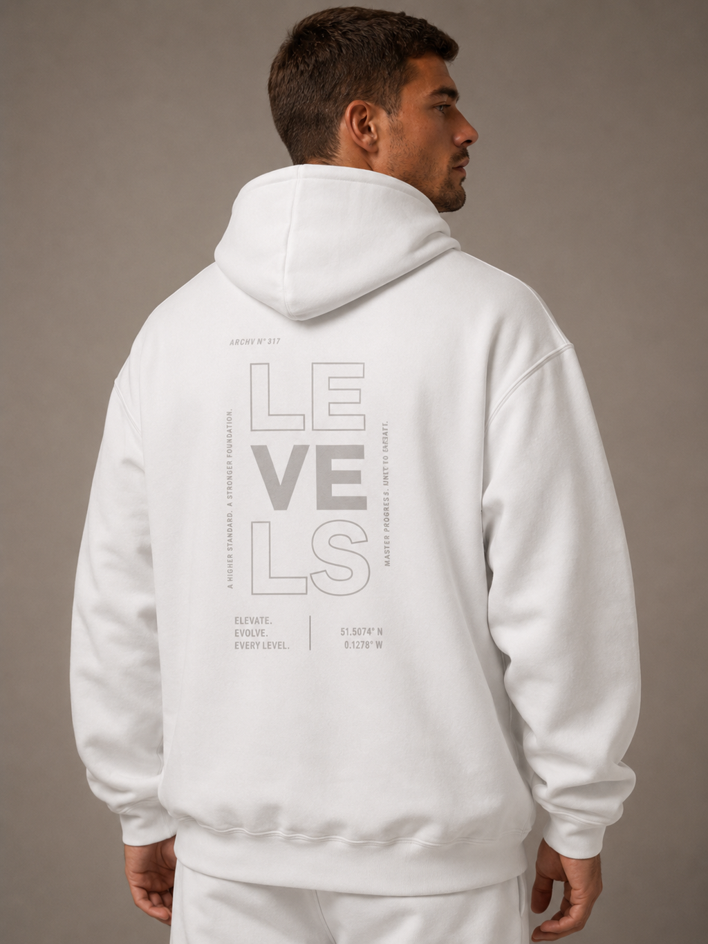 Typographic Archive Fleeced Hoodie