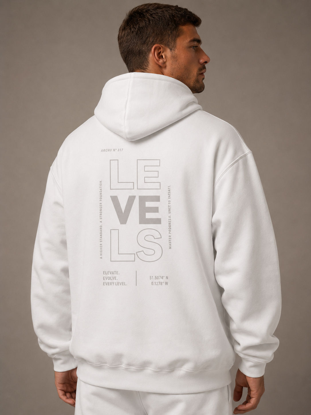 Typographic Archive Fleeced Hoodie