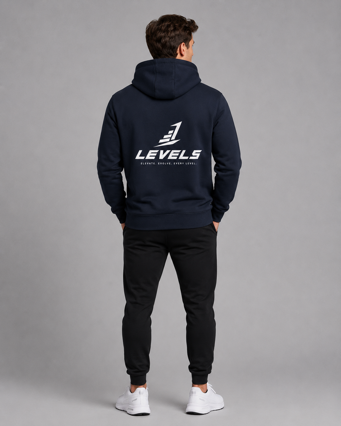 Men's Levels Signature Navy Blue Hoodie