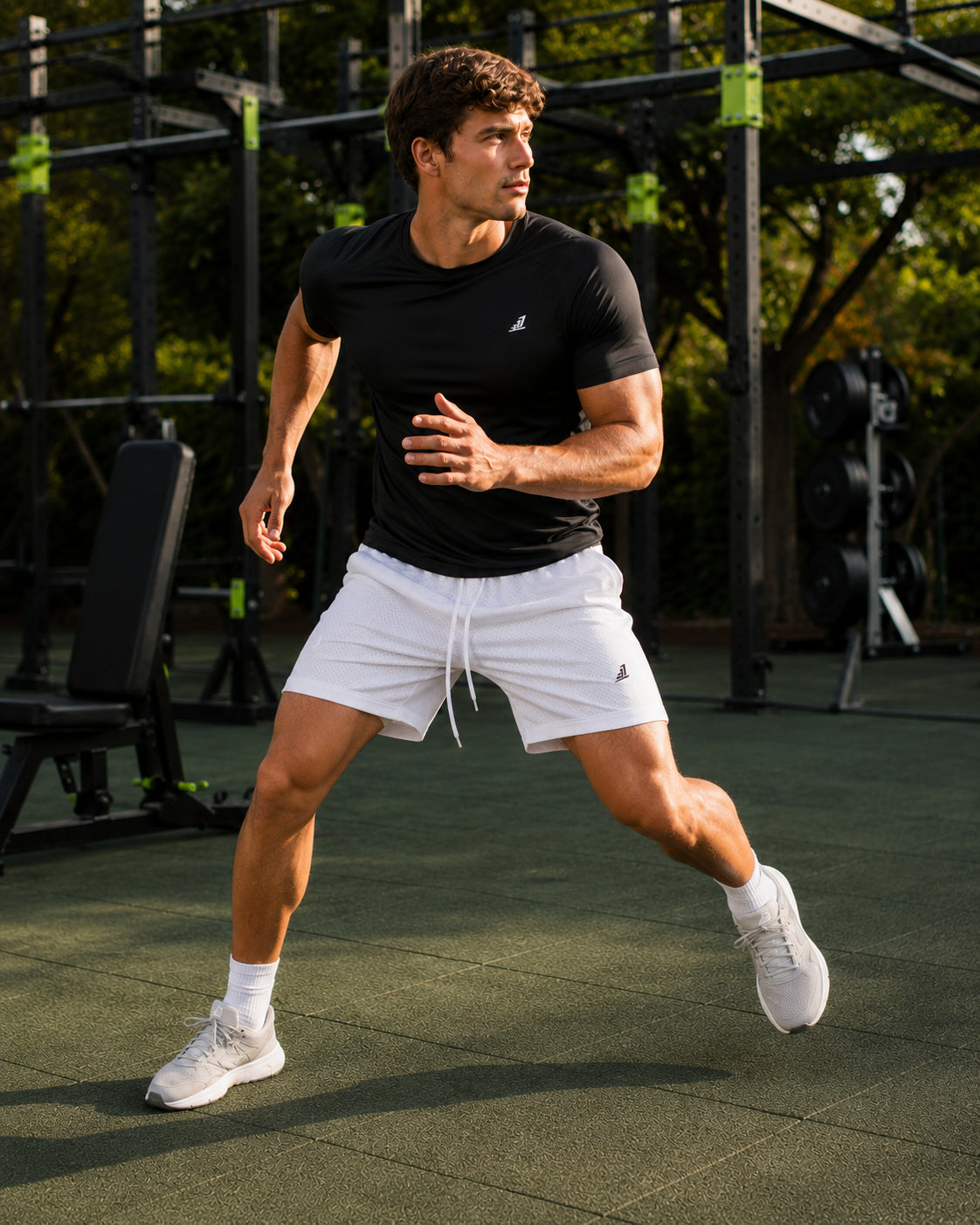 Men's Mesh Training Shorts – White