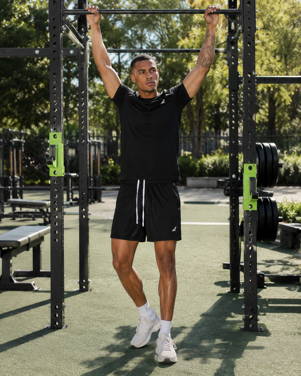 Men's Mesh Training Shorts  – Black