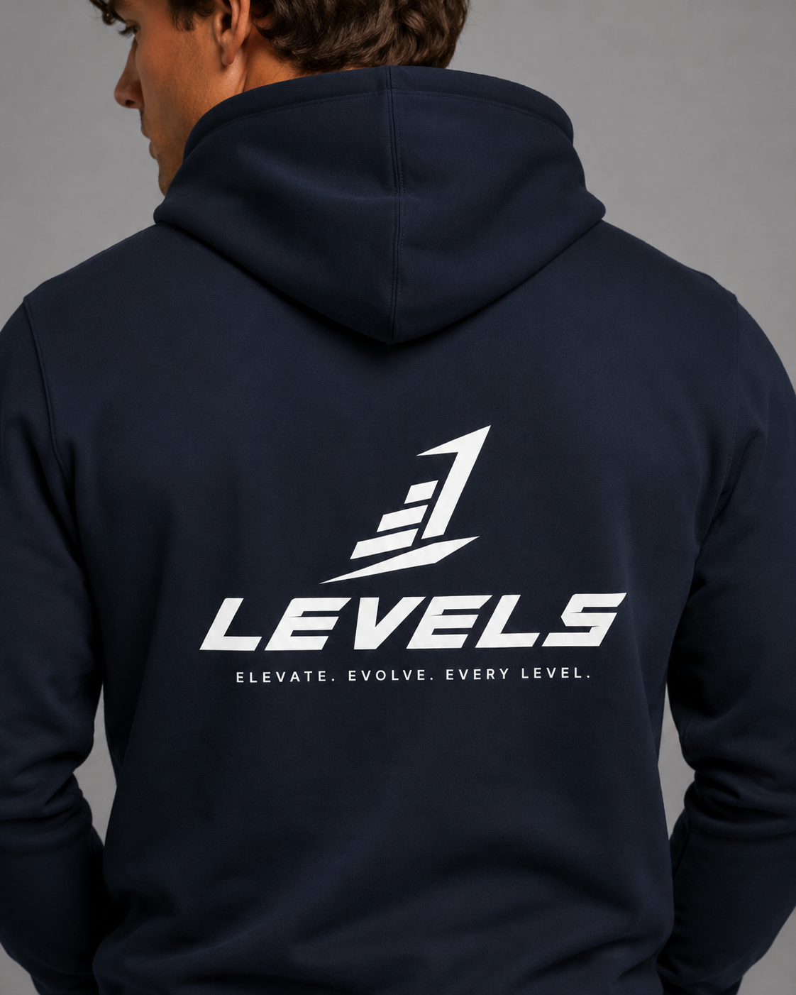 Men's Levels Signature Navy Blue Hoodie