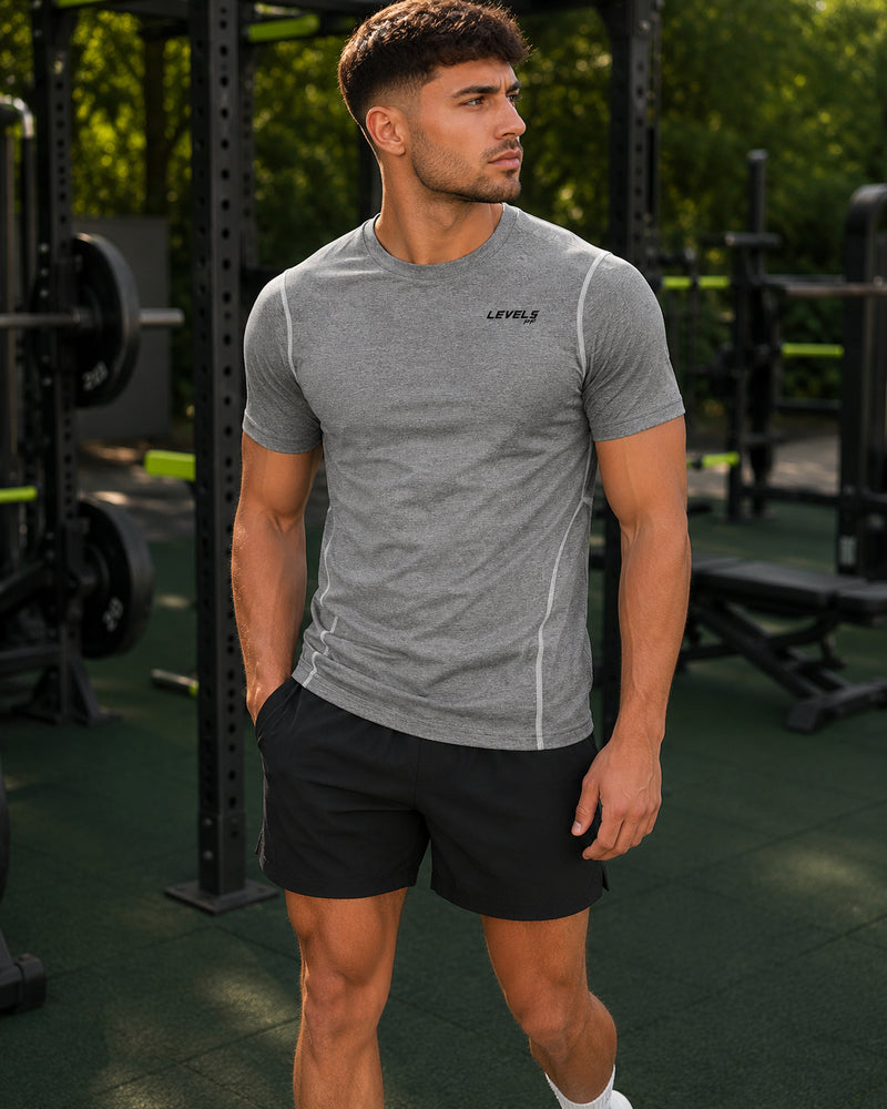 MotionForm Performance T-Shirt - White - Grey - Blue