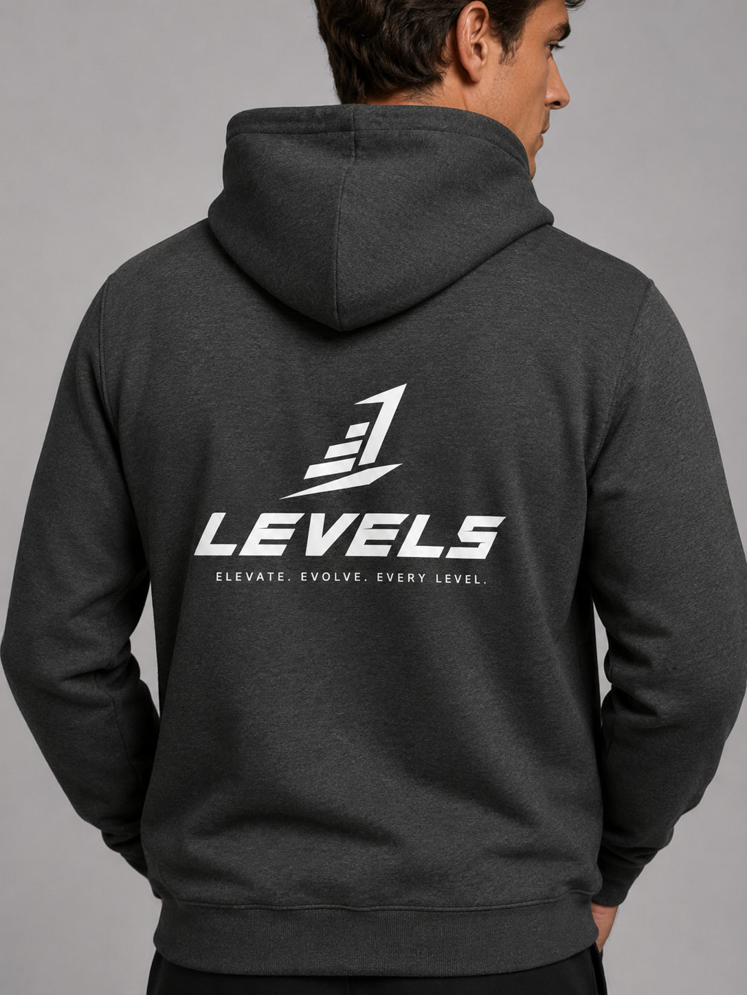 Men's Levels Signature Dark Grey Hoodie