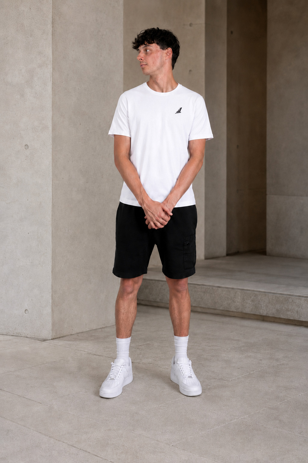 Men’s Levels Signature Embroidered Casual Tee – White