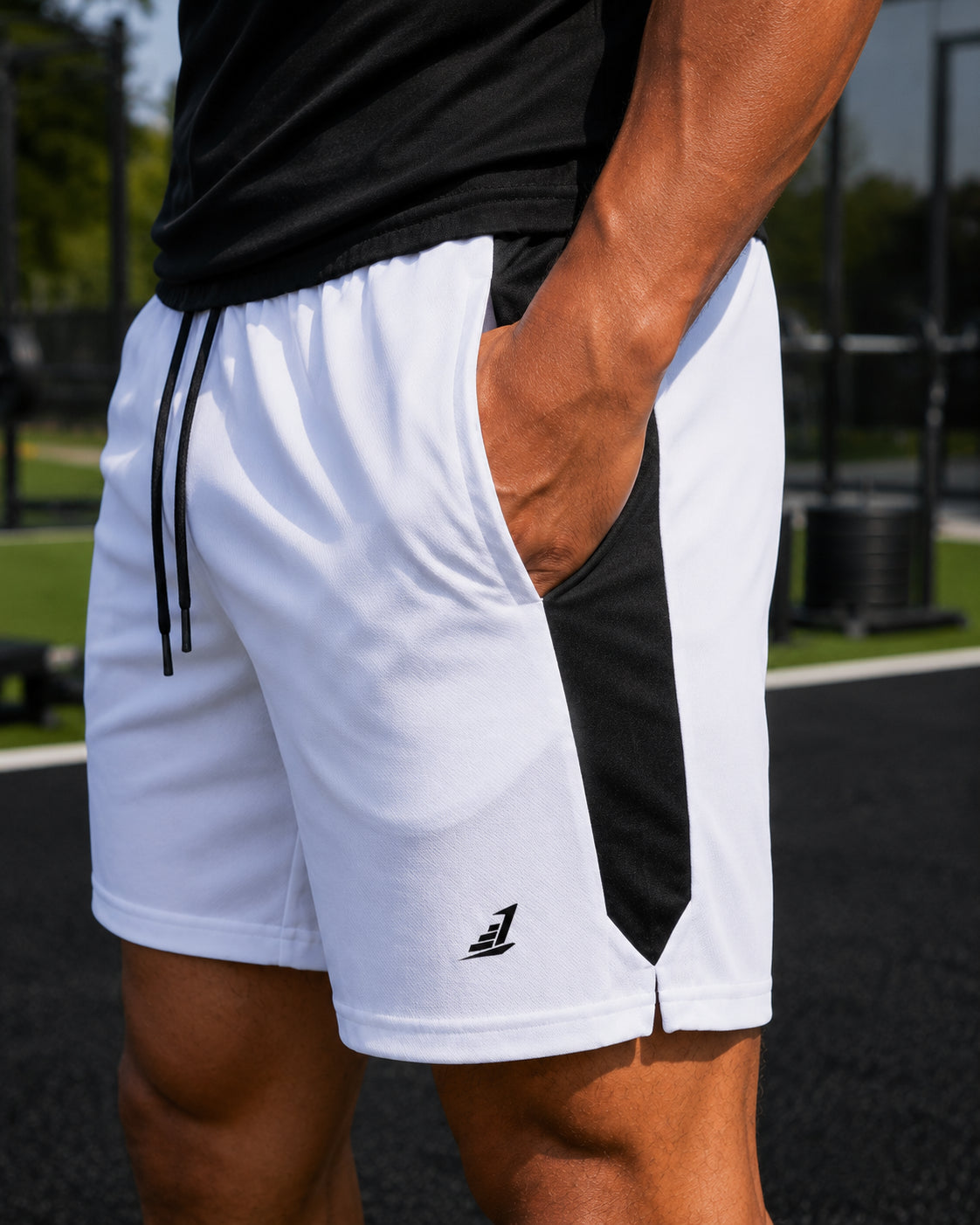 MotionFlex Drawstring Training Shorts