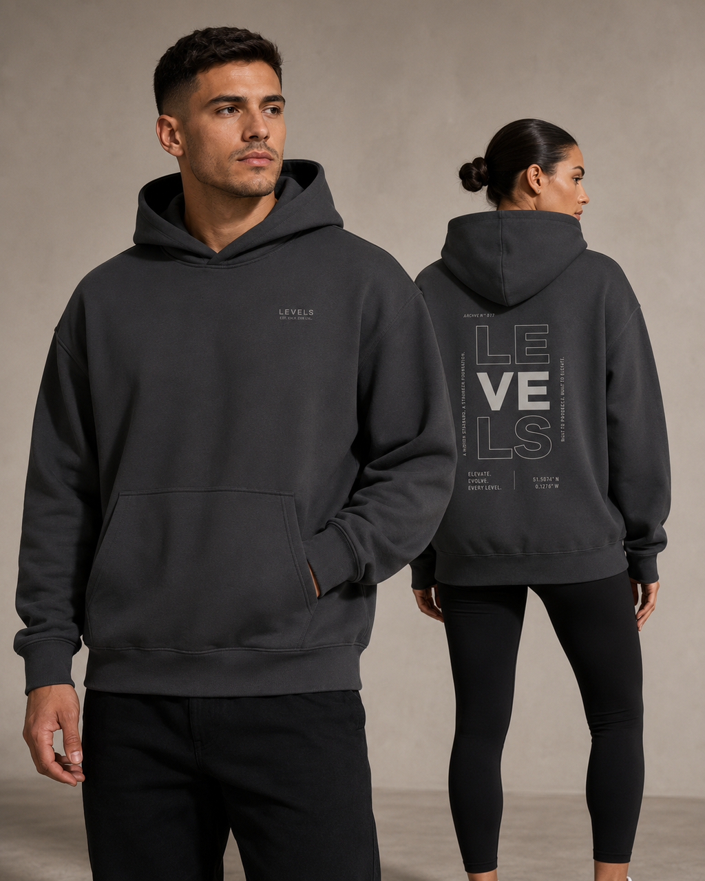 Typographic Archive Fleeced Hoodie