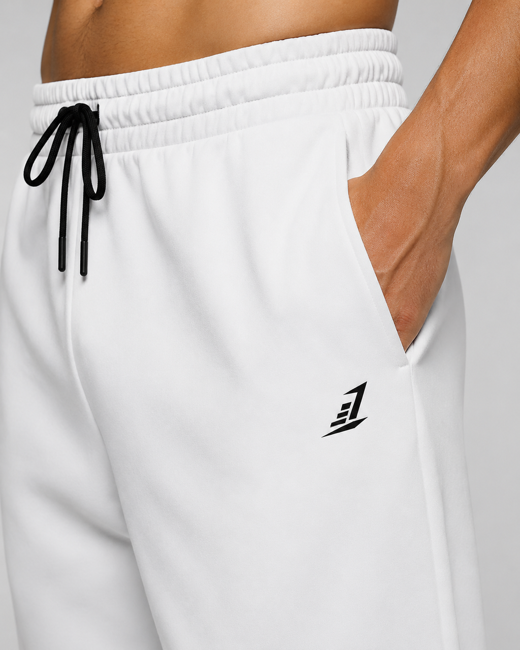 Men's White joggers Athletic Joggers