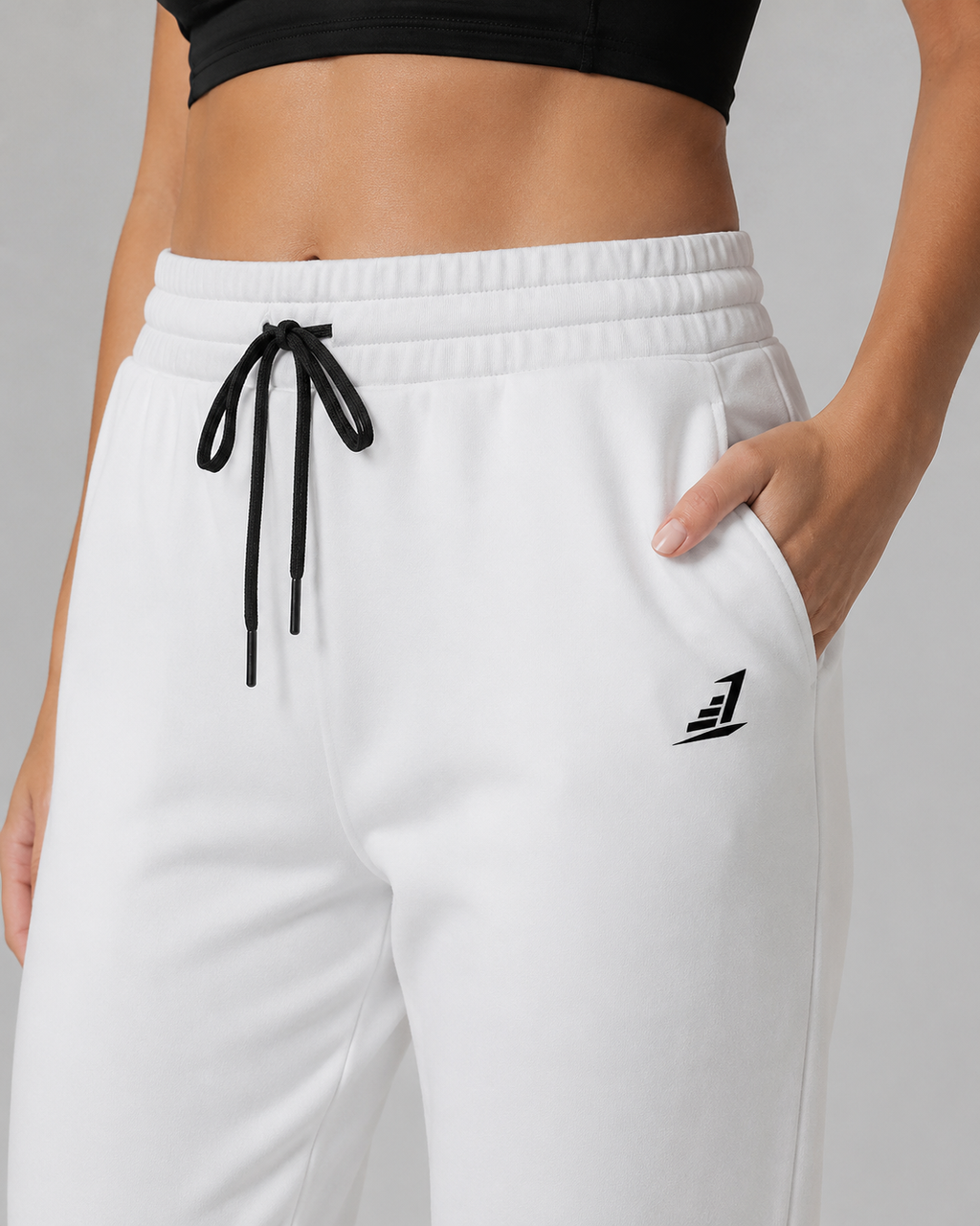 Women's White joggers Athletic Joggers