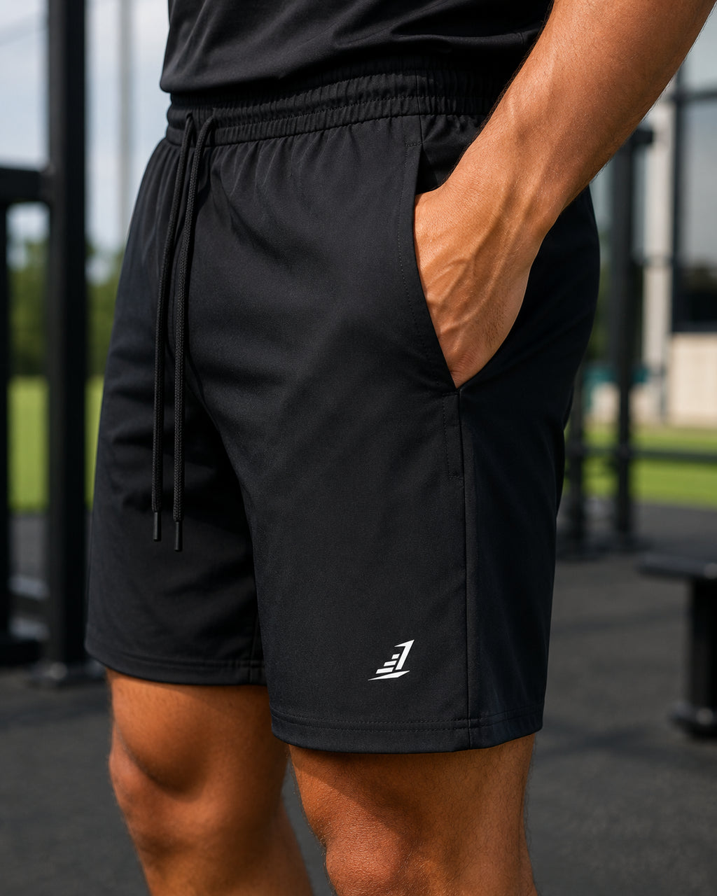 MotionFlex Drawstring Training Shorts