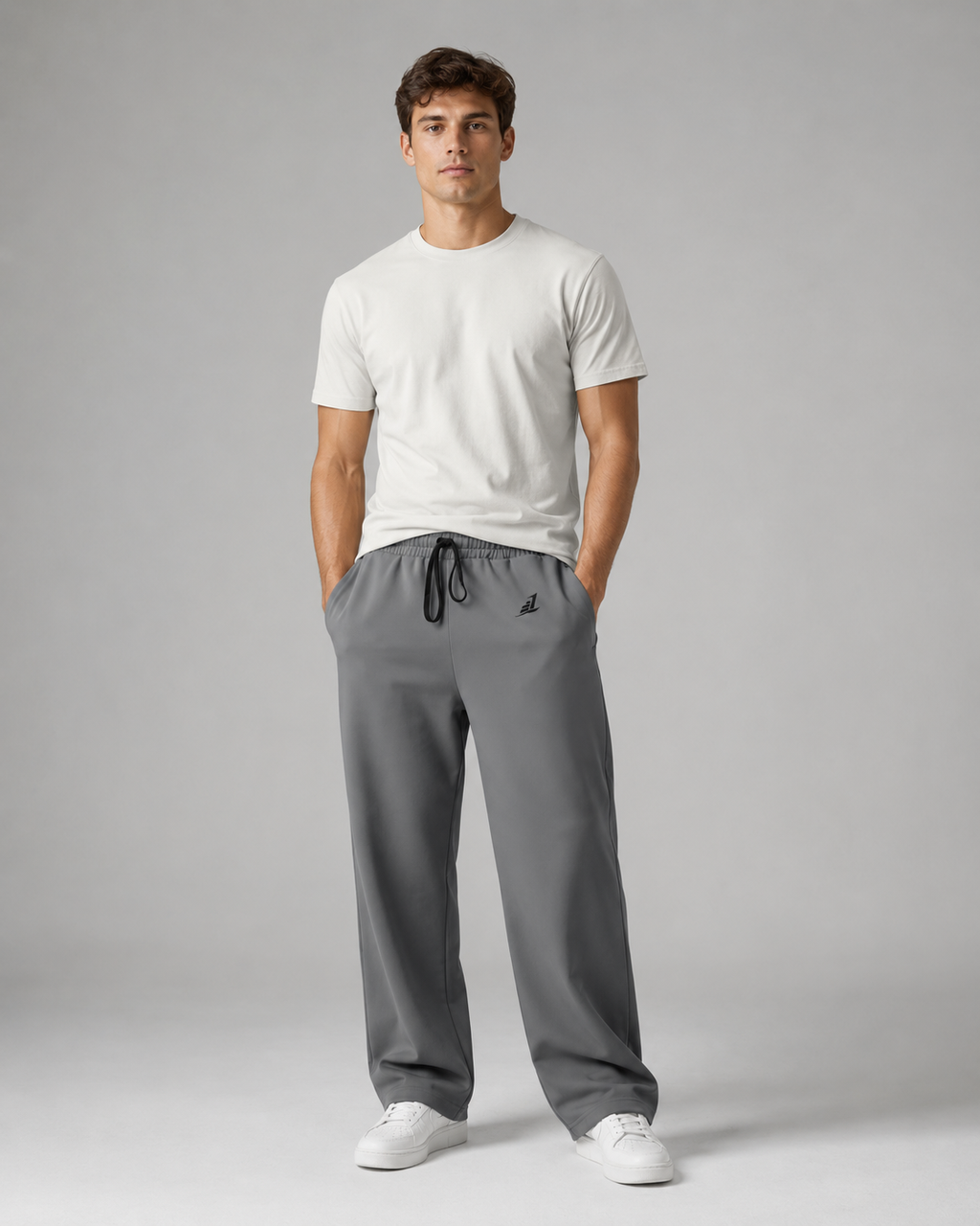 Men's Dark grey B.L Wide legged