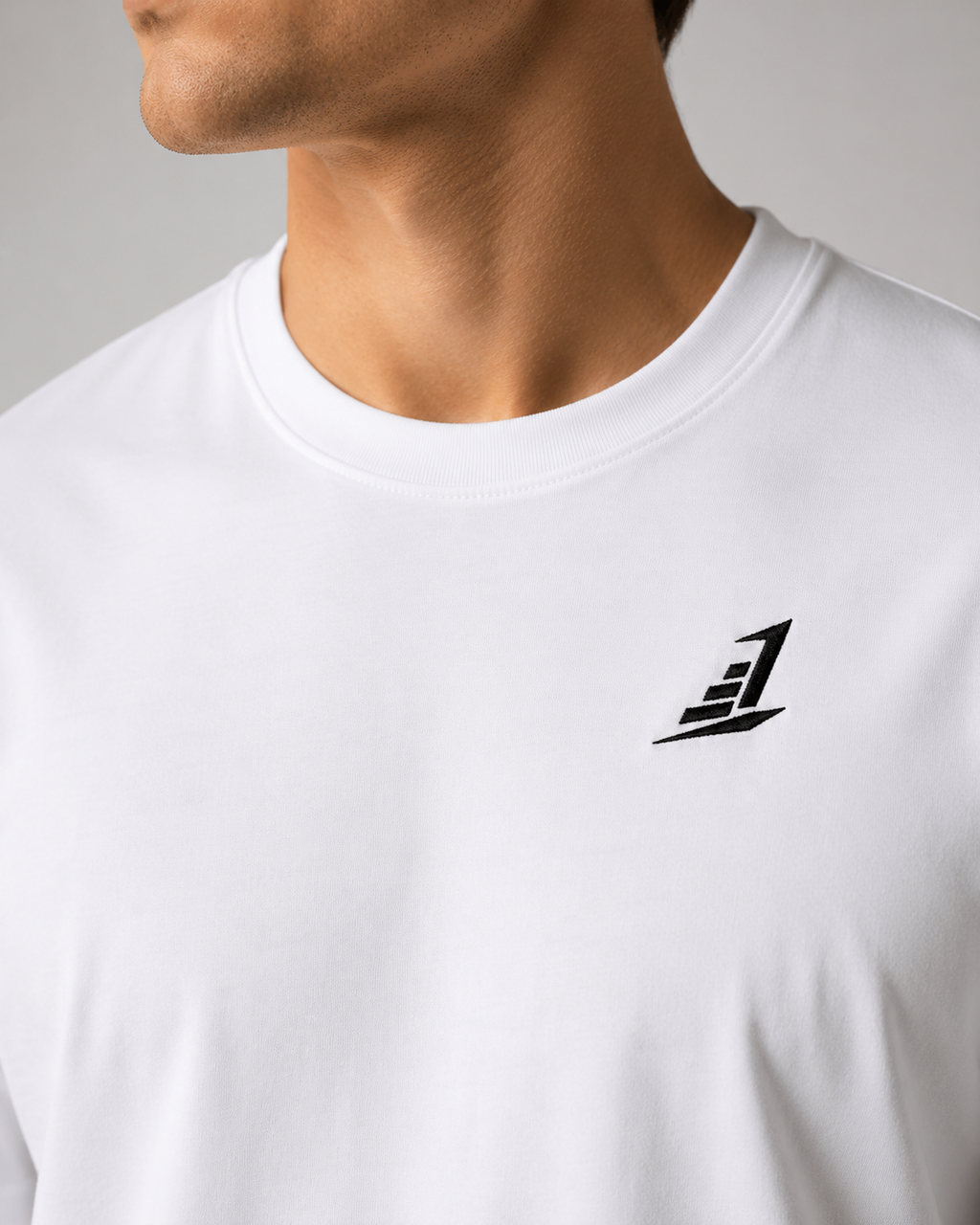 Men’s Levels Signature Embroidered Casual Tee – White