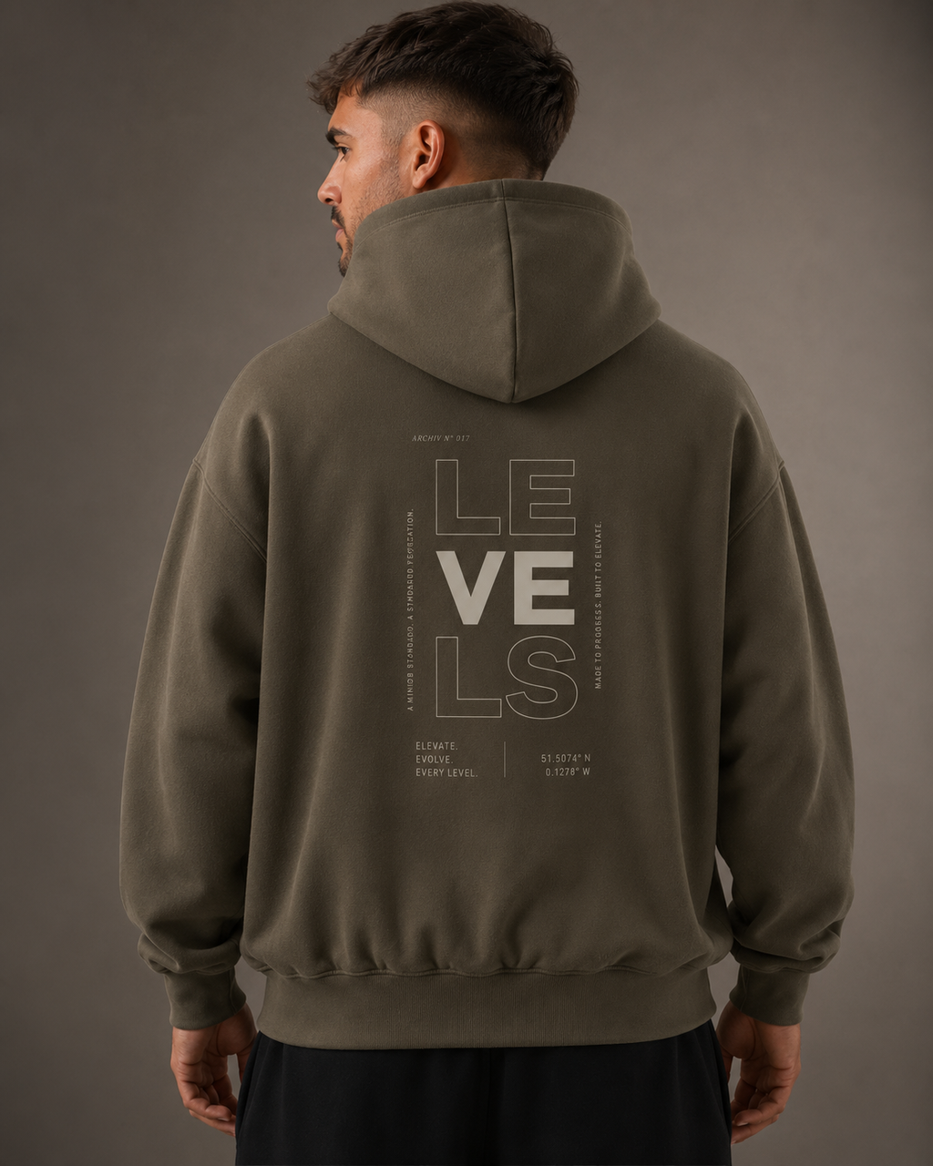 Typographic Archive Fleeced Hoodie