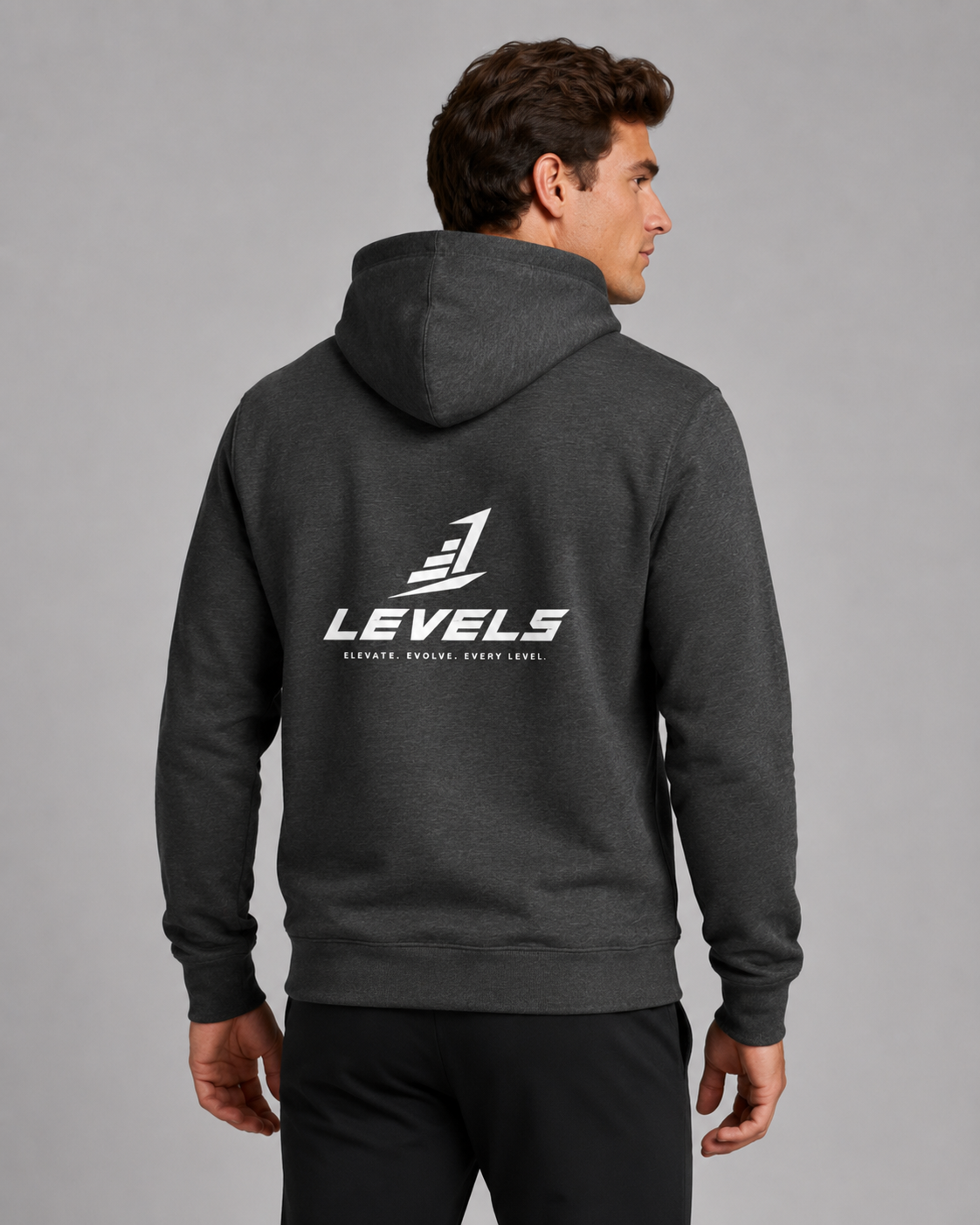 Men's Levels Signature Dark Grey Hoodie