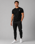 Men’s Levels Signature Embroidered Casual Tee – Black