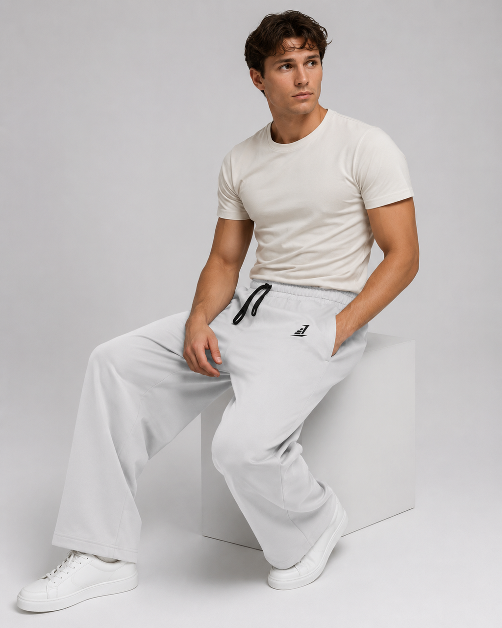 Men's Light grey joggers Athletic Joggers