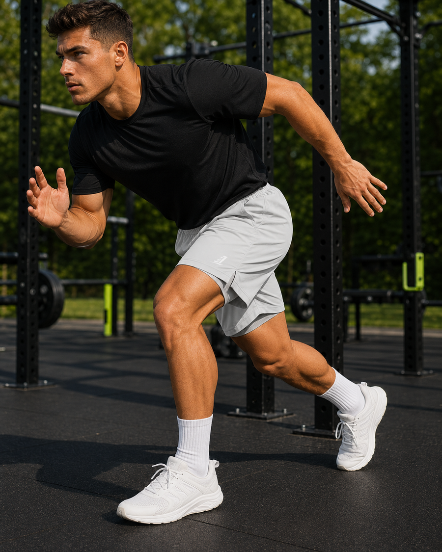 Men's Performance Shorts – Light Grey