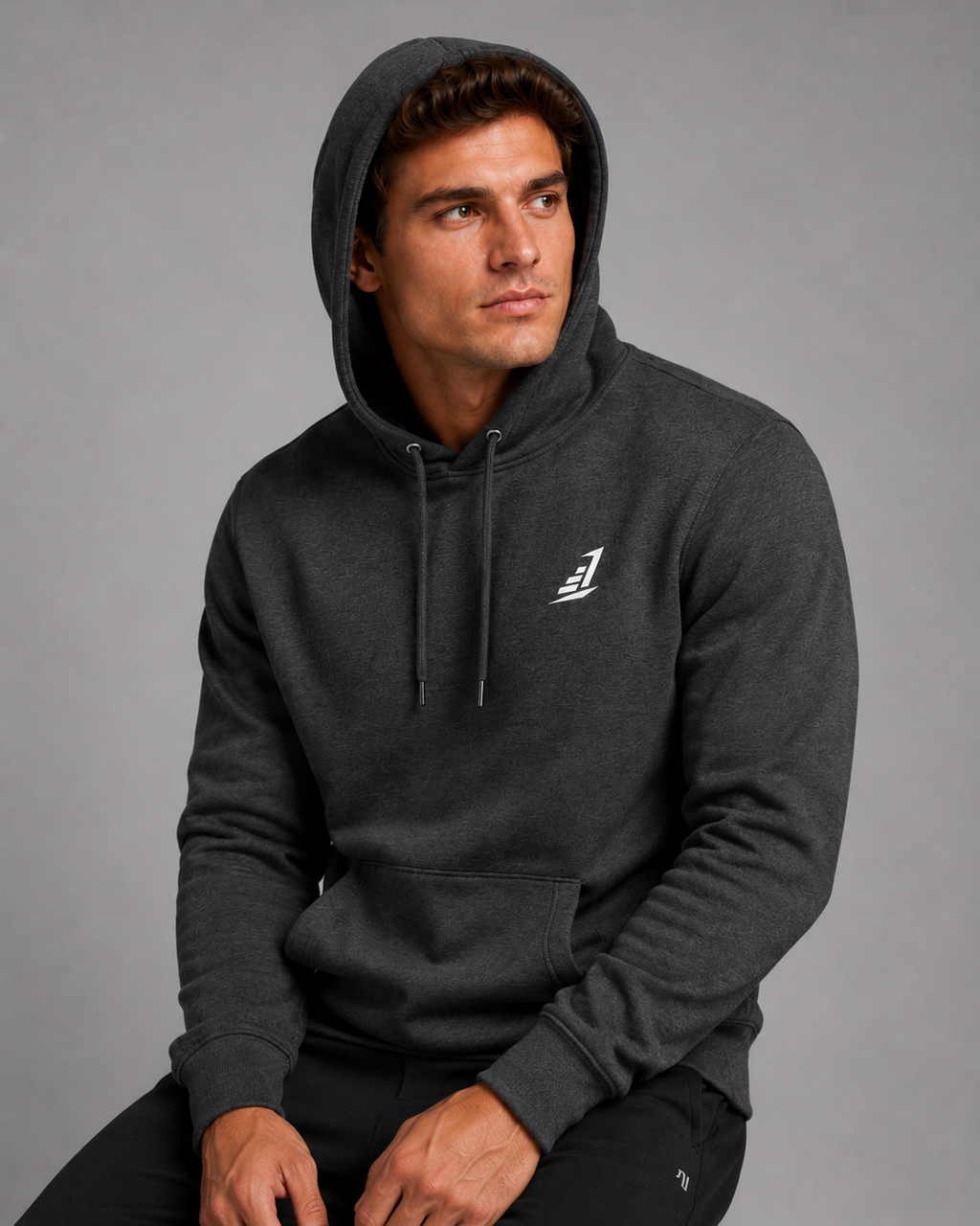 Men's Levels Signature Dark Grey Hoodie
