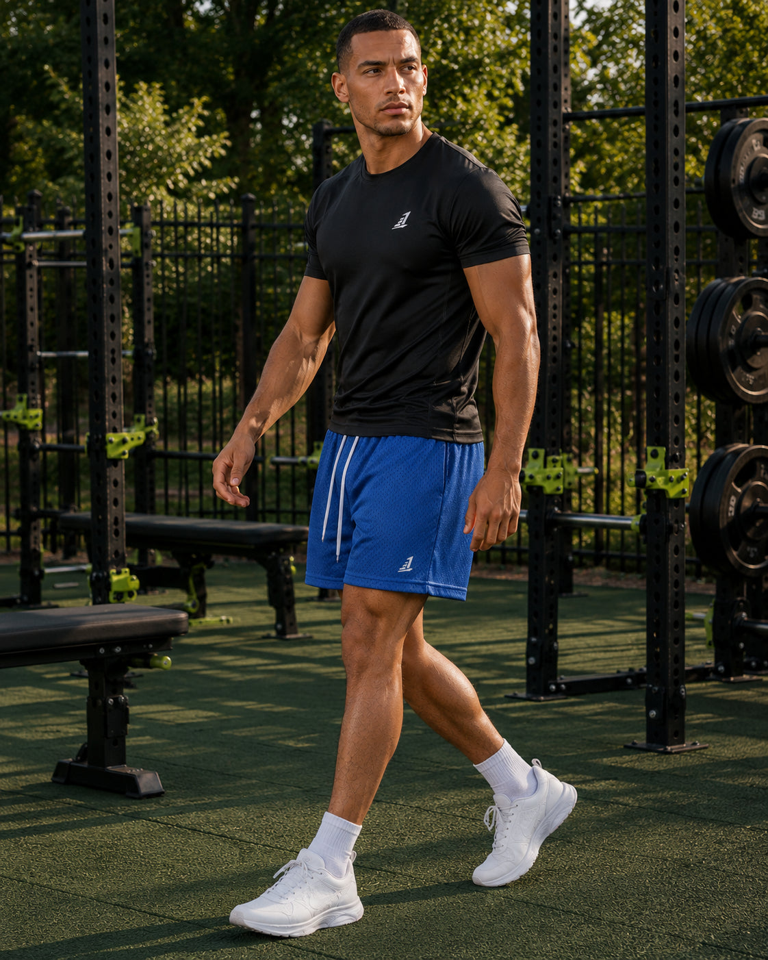 Men's Mesh Training Shorts  – Navy Blue