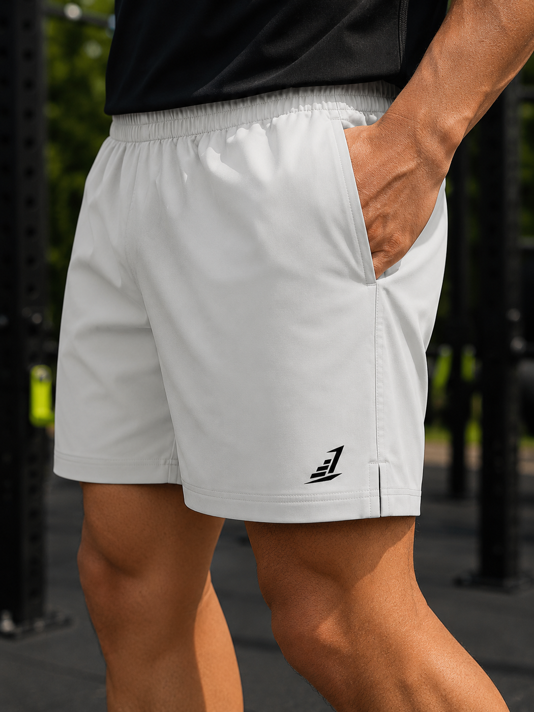 Men's Performance Shorts – Light Grey