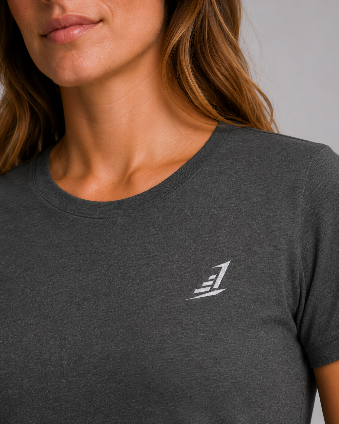Women’s Levels Signature Embroidered Casual Tee – Grey