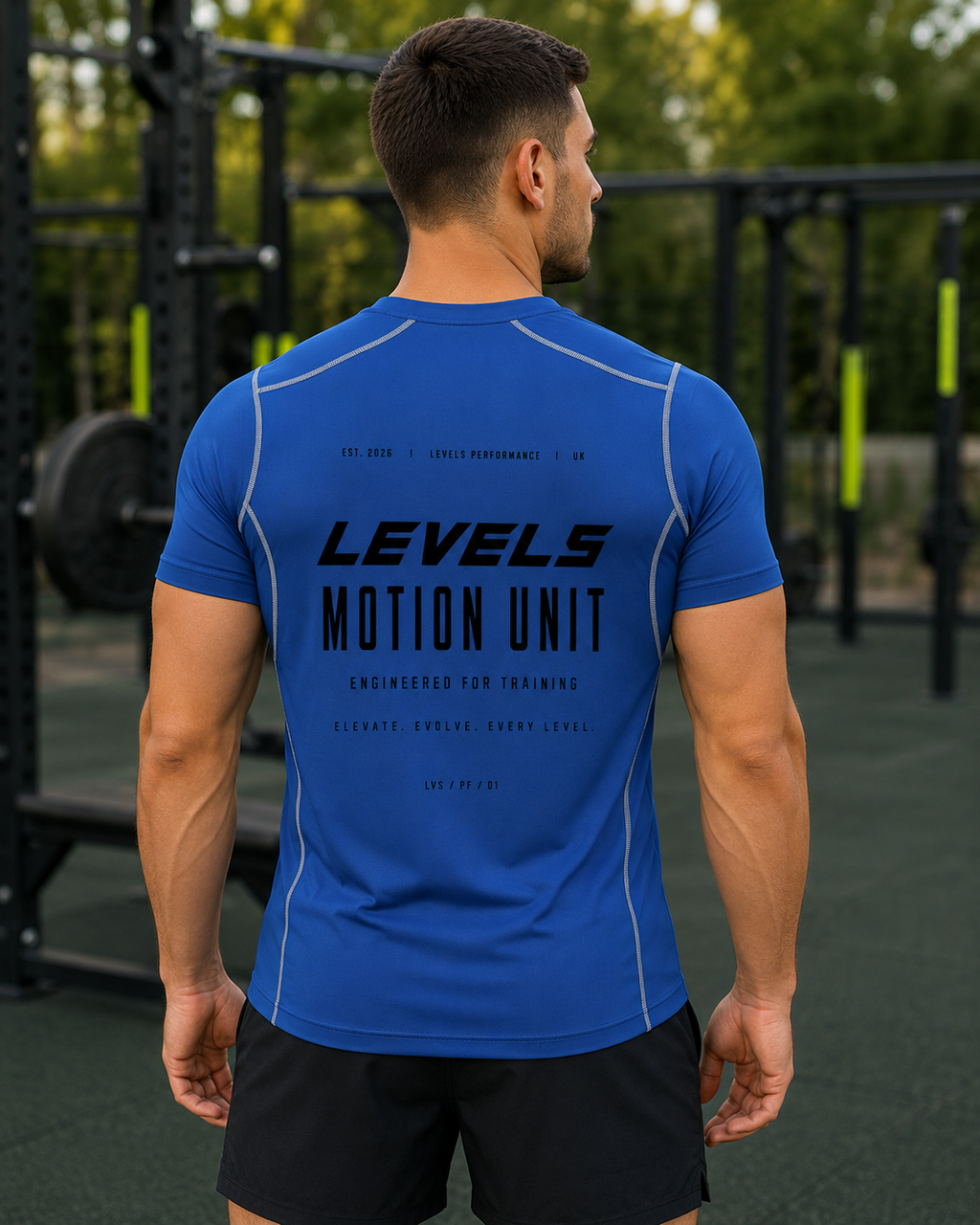 MotionForm Performance T-Shirt - White - Grey - Blue