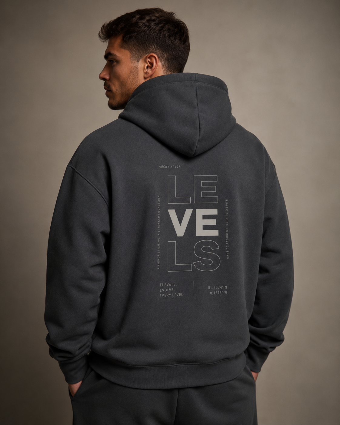 Typographic Archive Fleeced Hoodie