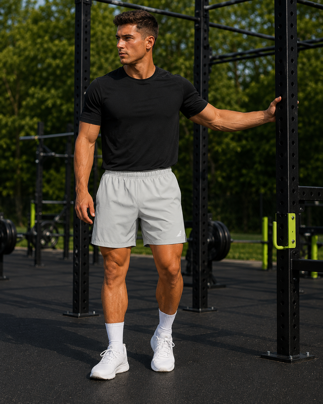 Men's Performance Shorts – Light Grey