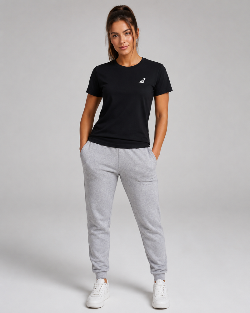 Women’s Levels Signature Embroidered Casual Tee – Black