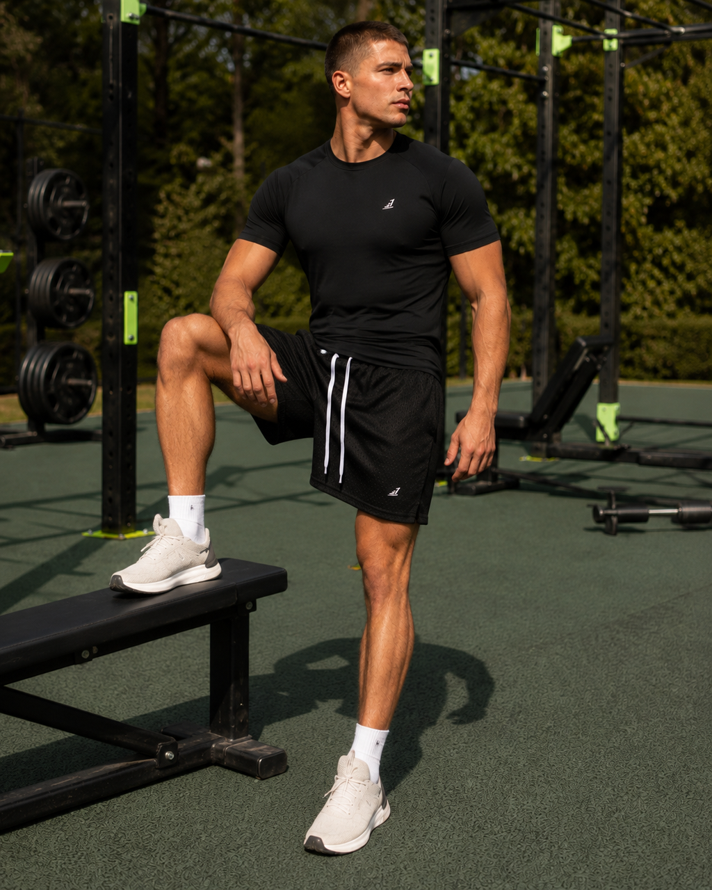 Men's Mesh Training Shorts  – Black