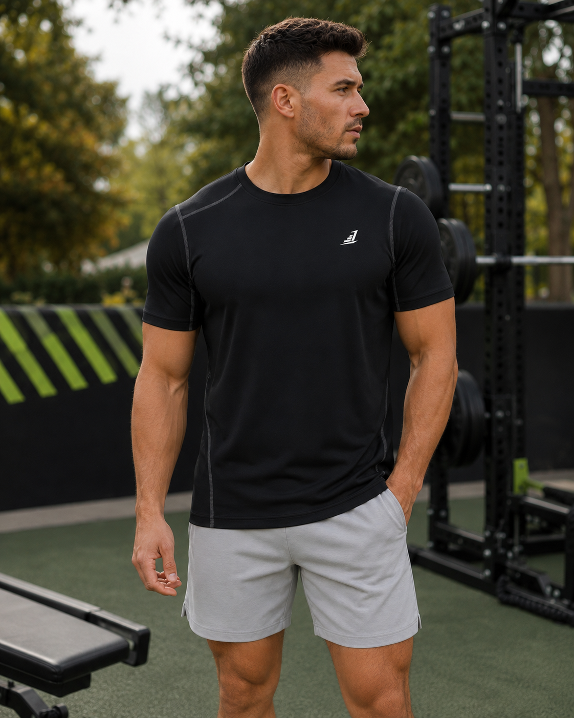 Training Division Technical T-Shirt - Black - Grey - Blue
