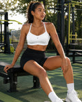 Women’s Core White Cropped Sports Bra