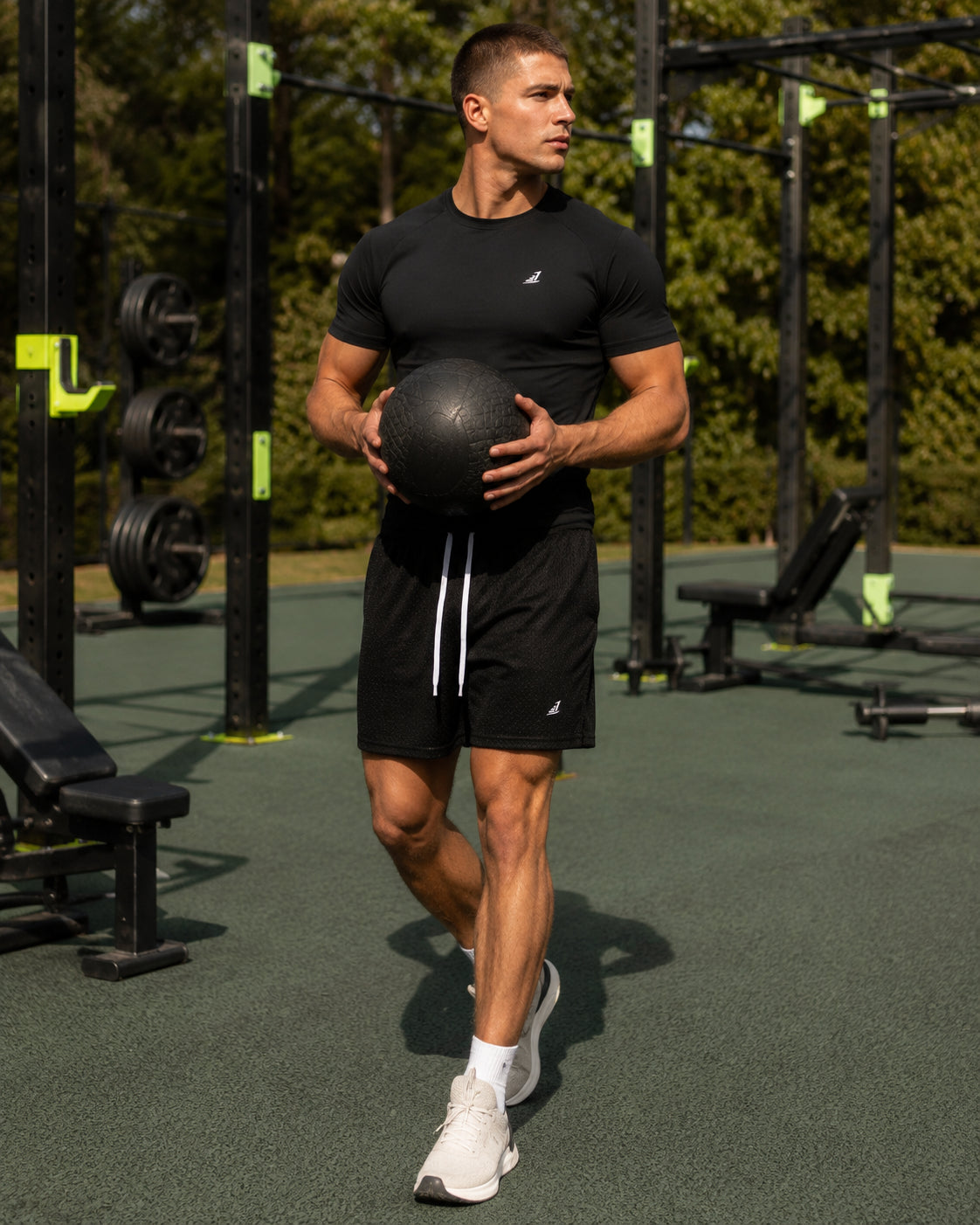 Men's Mesh Training Shorts  – Black