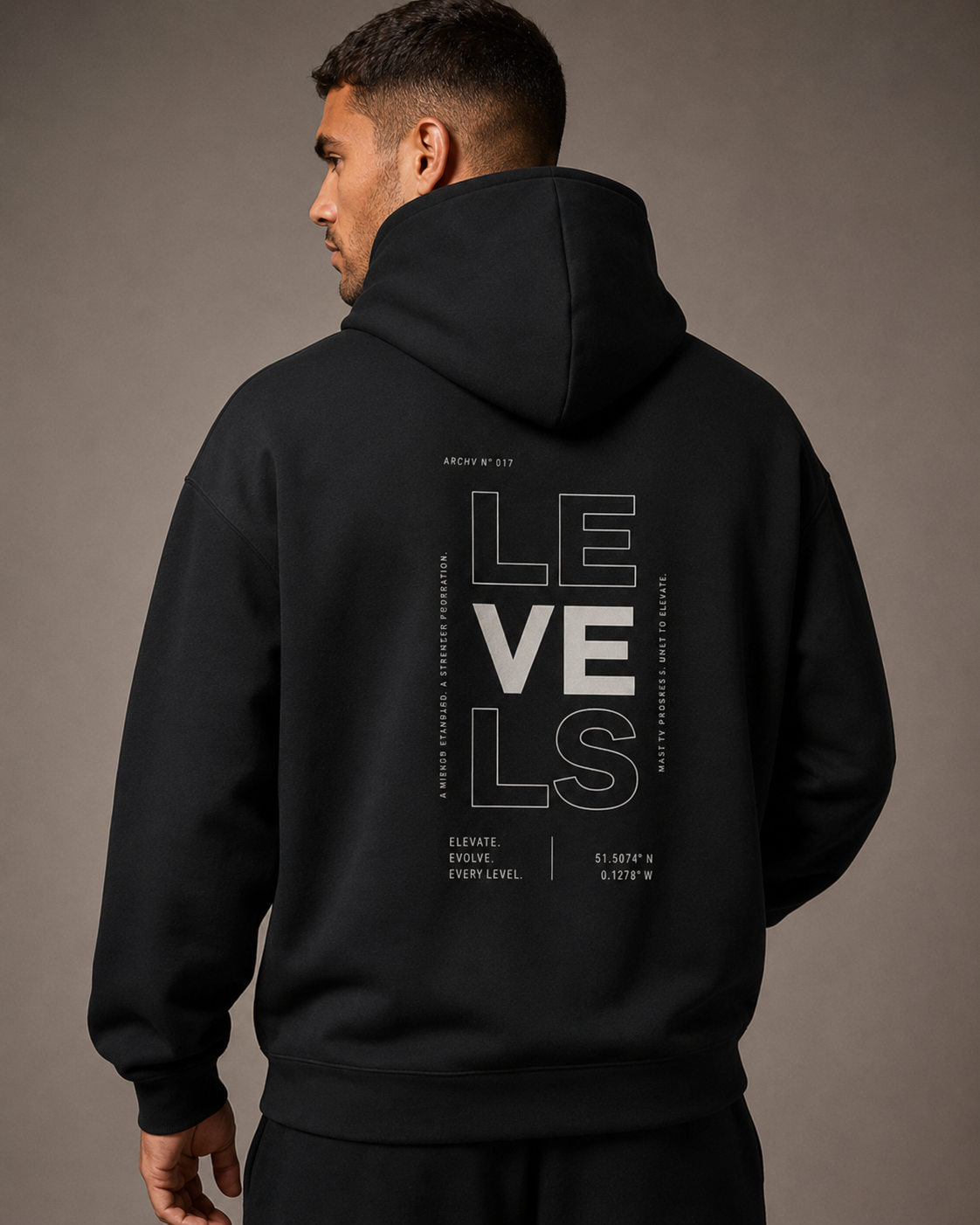 Typographic Archive Fleeced Hoodie